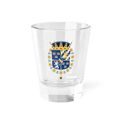 Prins Bertil vapen med Serafimerorden (Sweden) (Coat of Arms) Shot Glass 1.5oz 1.5oz - Go Mug Yourself