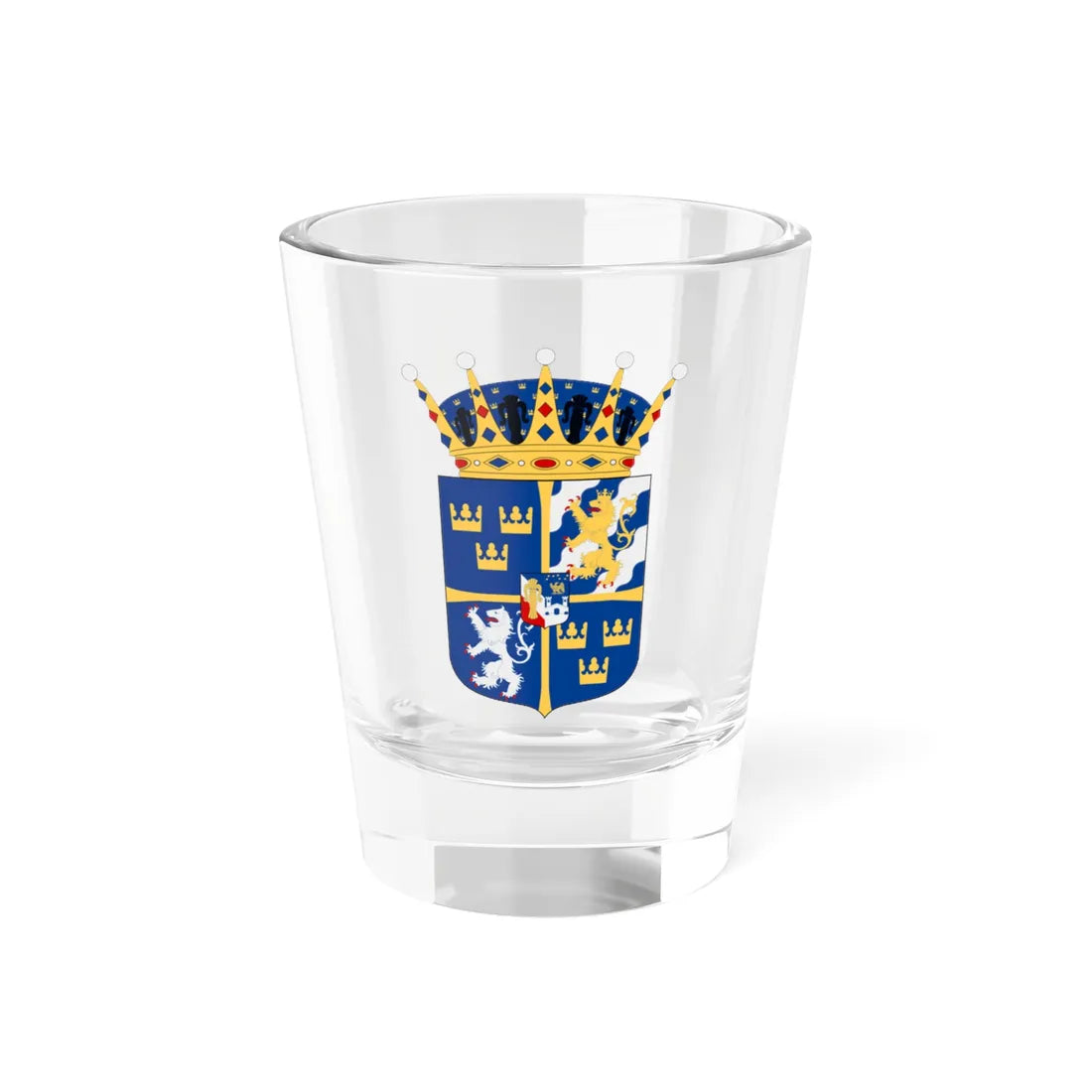 Prins Bertil vapen (Sweden) (Coat of Arms) Shot Glass 1.5oz 1.5oz - Go Mug Yourself