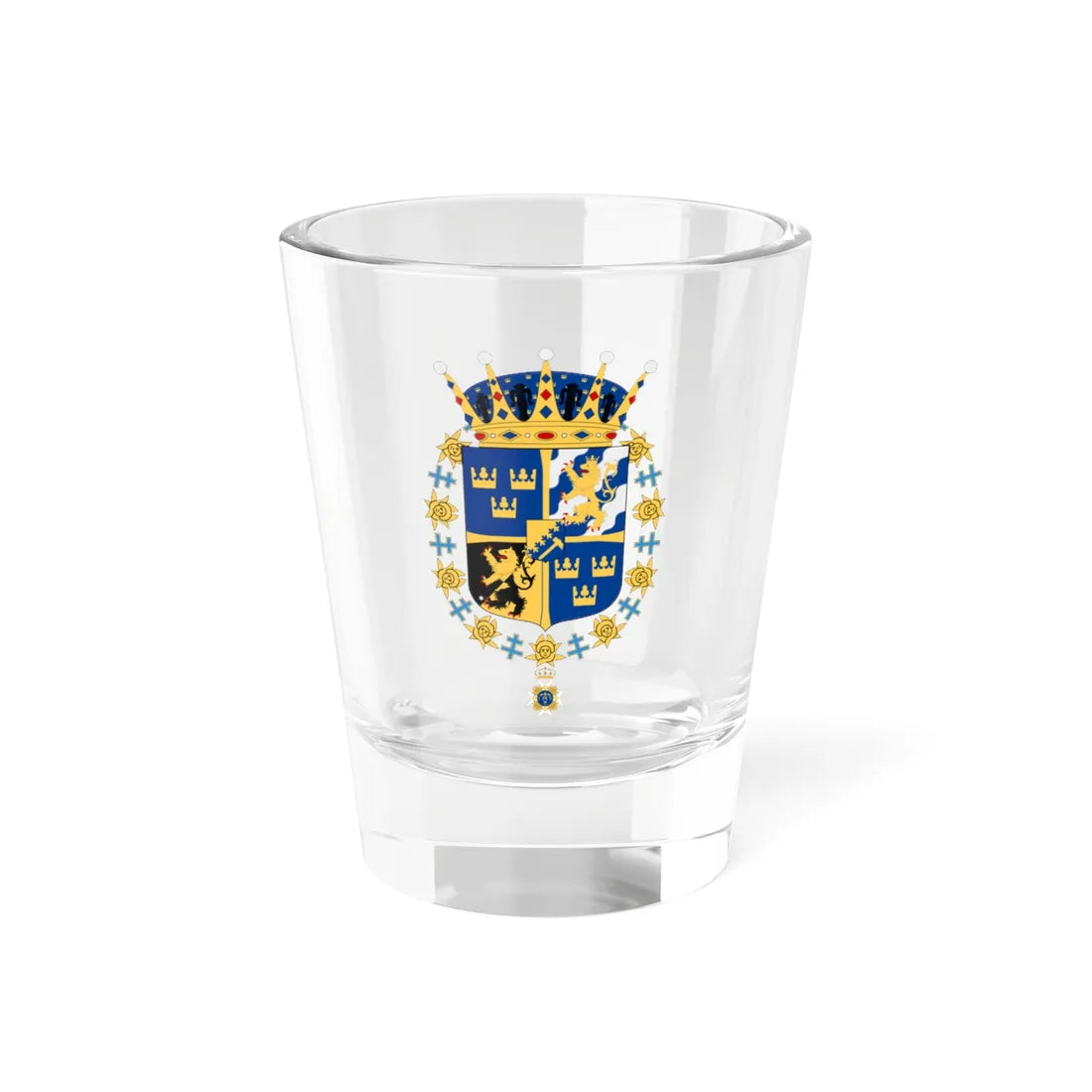 Prins Daniel vapen med Serafimerorden (Sweden) (Coat of Arms) Shot Glass 1.5oz - Go Mug Yourself