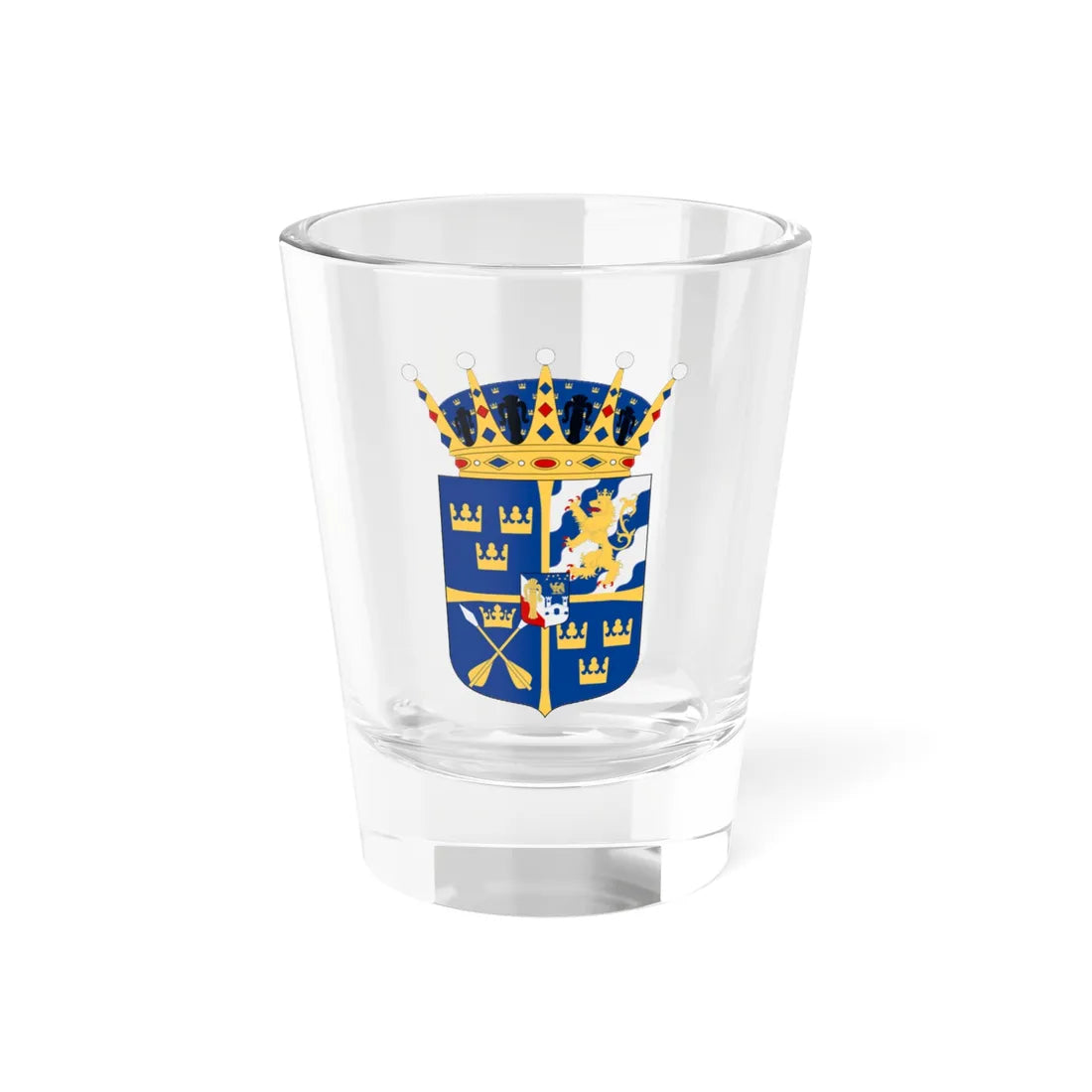 Prins Gabriel vapen (Sweden) (Coat of Arms) Shot Glass 1.5oz 1.5oz - Go Mug Yourself