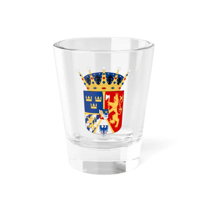 Prins Gustaf V vapen (Sweden) (Coat of Arms) Shot Glass 1.5oz 1.5oz - Go Mug Yourself