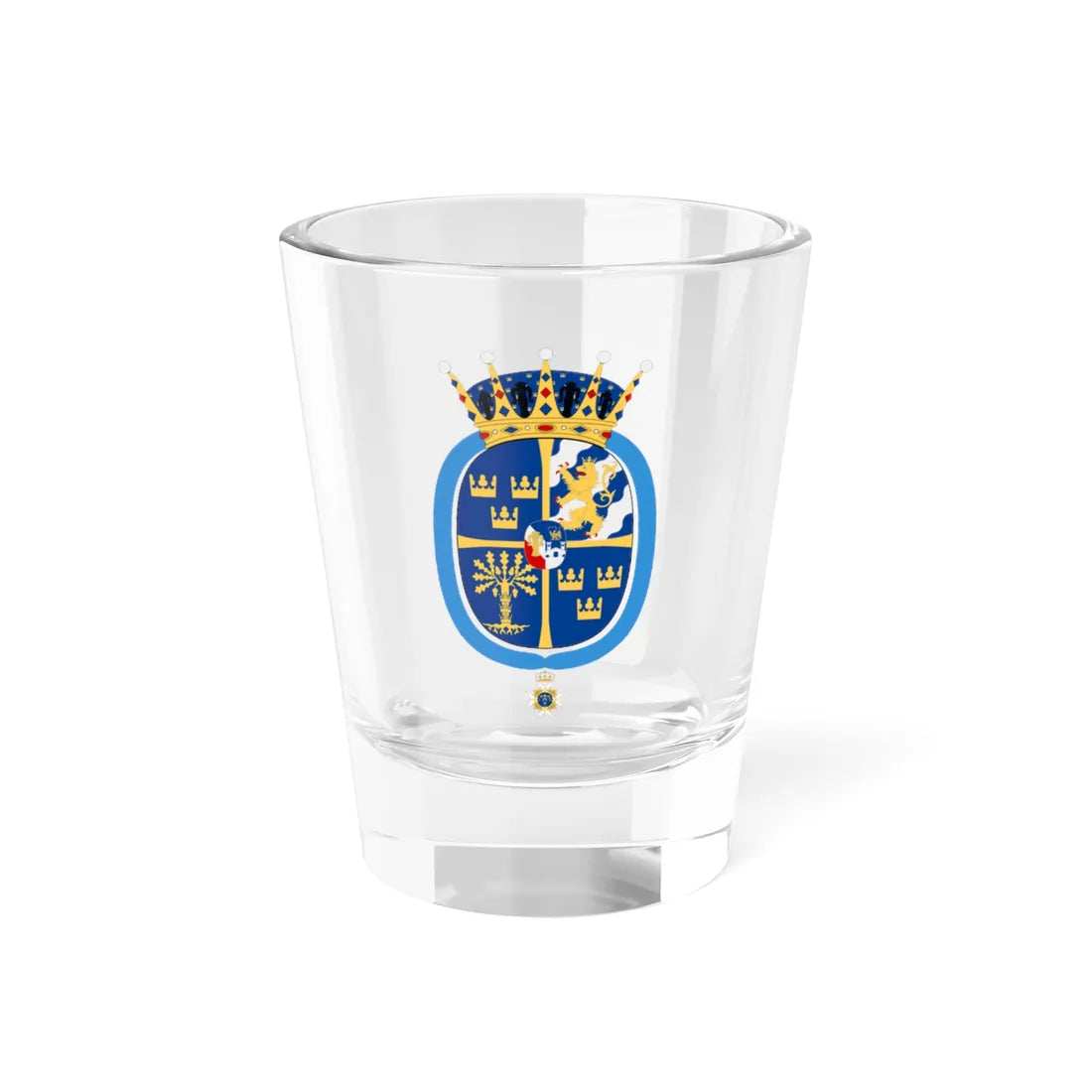 Prinsessan Adrienne vapen med Serafimerkors (Sweden) (Coat of Arms) Shot Glass 1.5oz 1.5oz - Go Mug Yourself