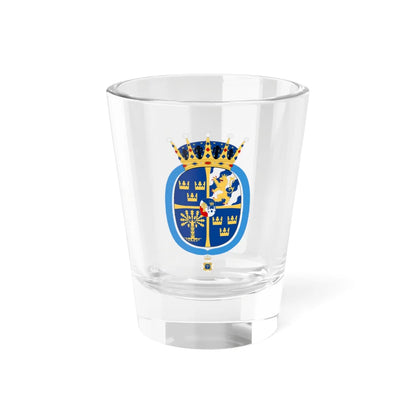 Prinsessan Adrienne vapen med Serafimerkors (Sweden) (Coat of Arms) Shot Glass 1.5oz 1.5oz - Go Mug Yourself