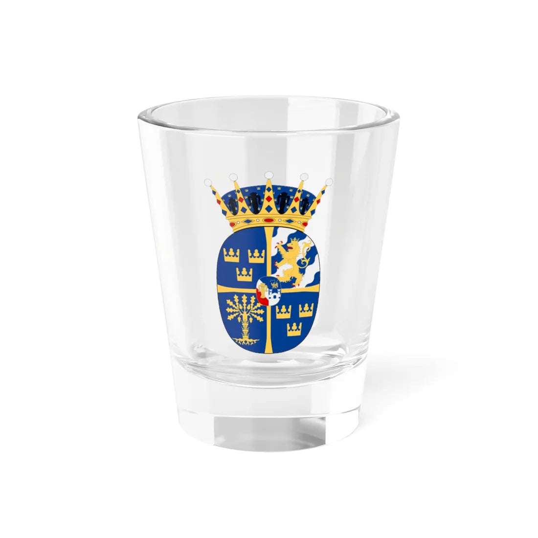 Prinsessan Adrienne vapen (Sweden) (Coat of Arms) Shot Glass 1.5oz 1.5oz - Go Mug Yourself