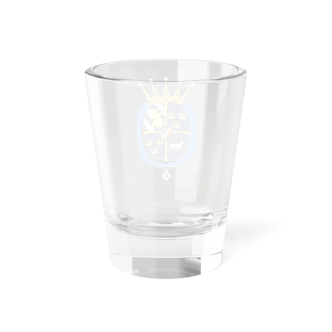 Prinsessan Ines vapen med Serafimerkors (Sweden) (Coat of Arms) Shot Glass 1.5oz - Go Mug Yourself
