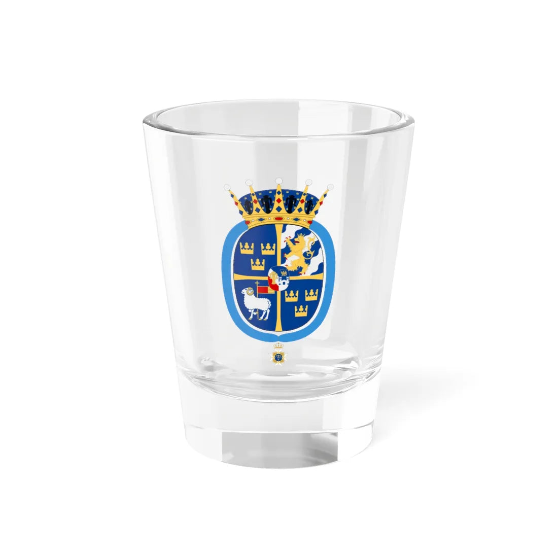 Prinsessan Leonore vapen med Serafimerkors (Sweden) (Coat of Arms) Shot Glass 1.5oz 1.5oz - Go Mug Yourself