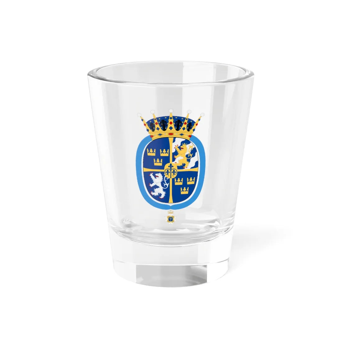 Prinsessan Lilian vapen med Serafimerkors (Sweden) (Coat of Arms) Shot Glass 1.5oz 1.5oz - Go Mug Yourself