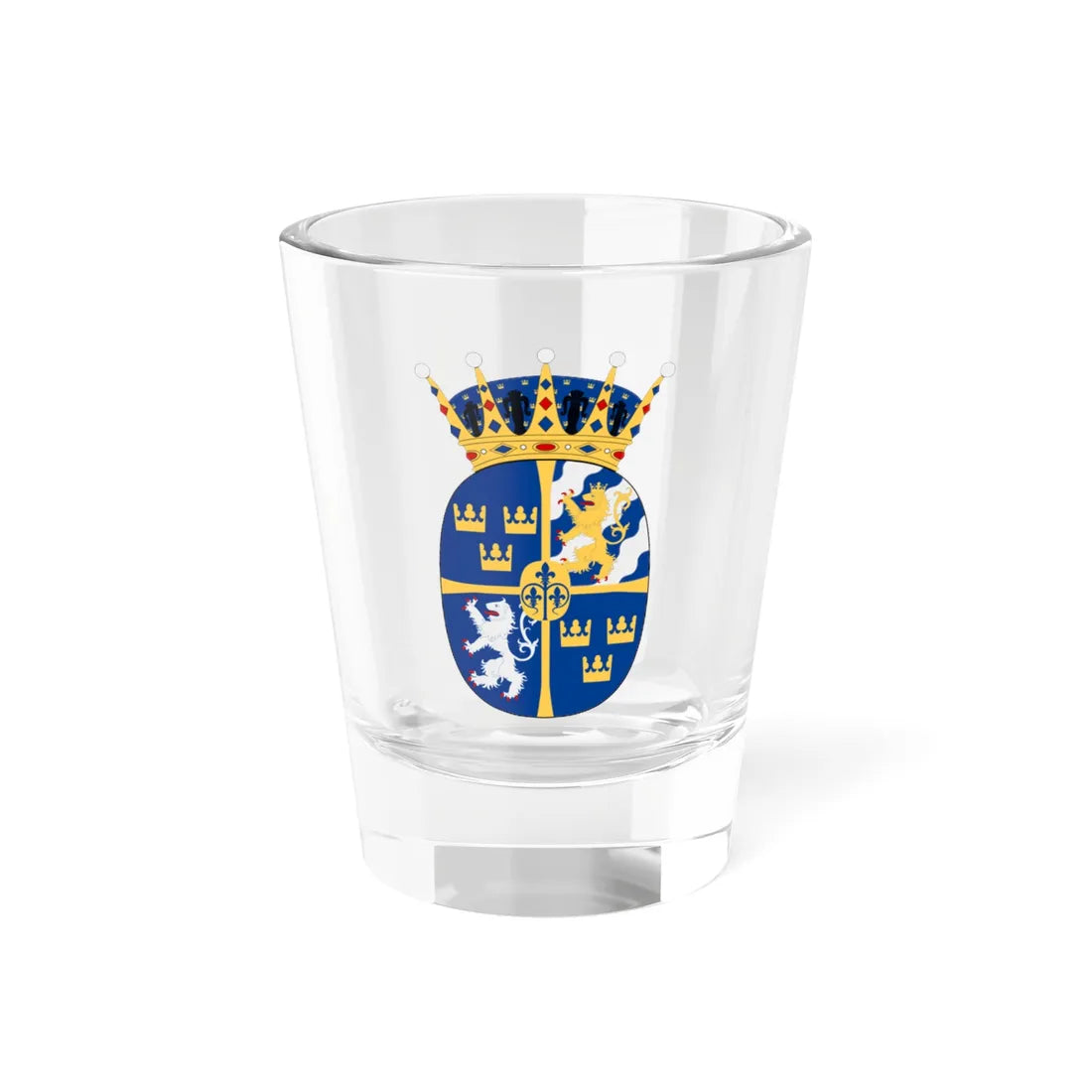 Prinsessan Lilian vapen (Sweden) (Coat of Arms) Shot Glass 1.5oz 1.5oz - Go Mug Yourself