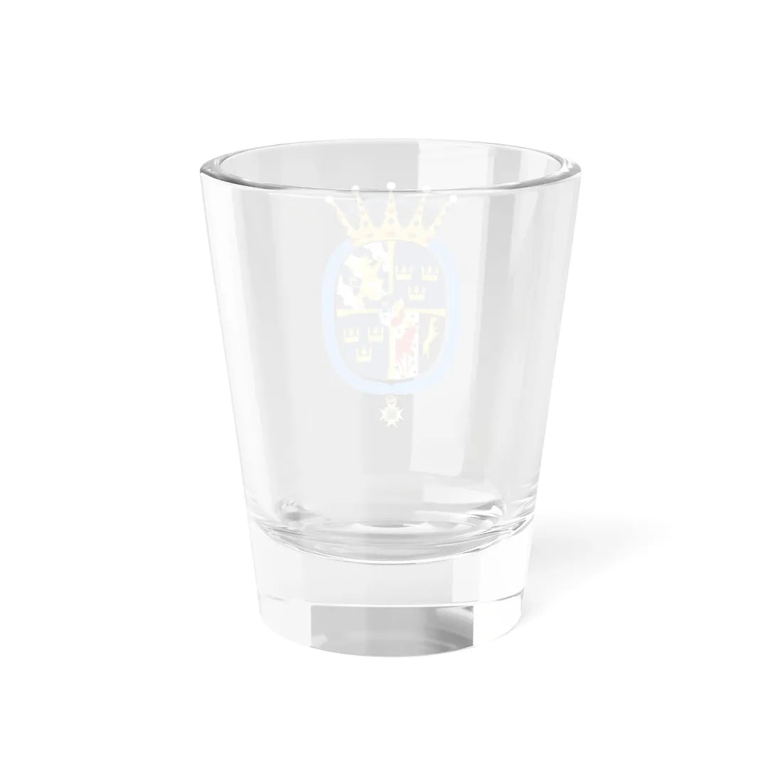 Prinsessan Madeleine vapen med Serafimerkors (Sweden) (Coat of Arms) Shot Glass 1.5oz - Go Mug Yourself