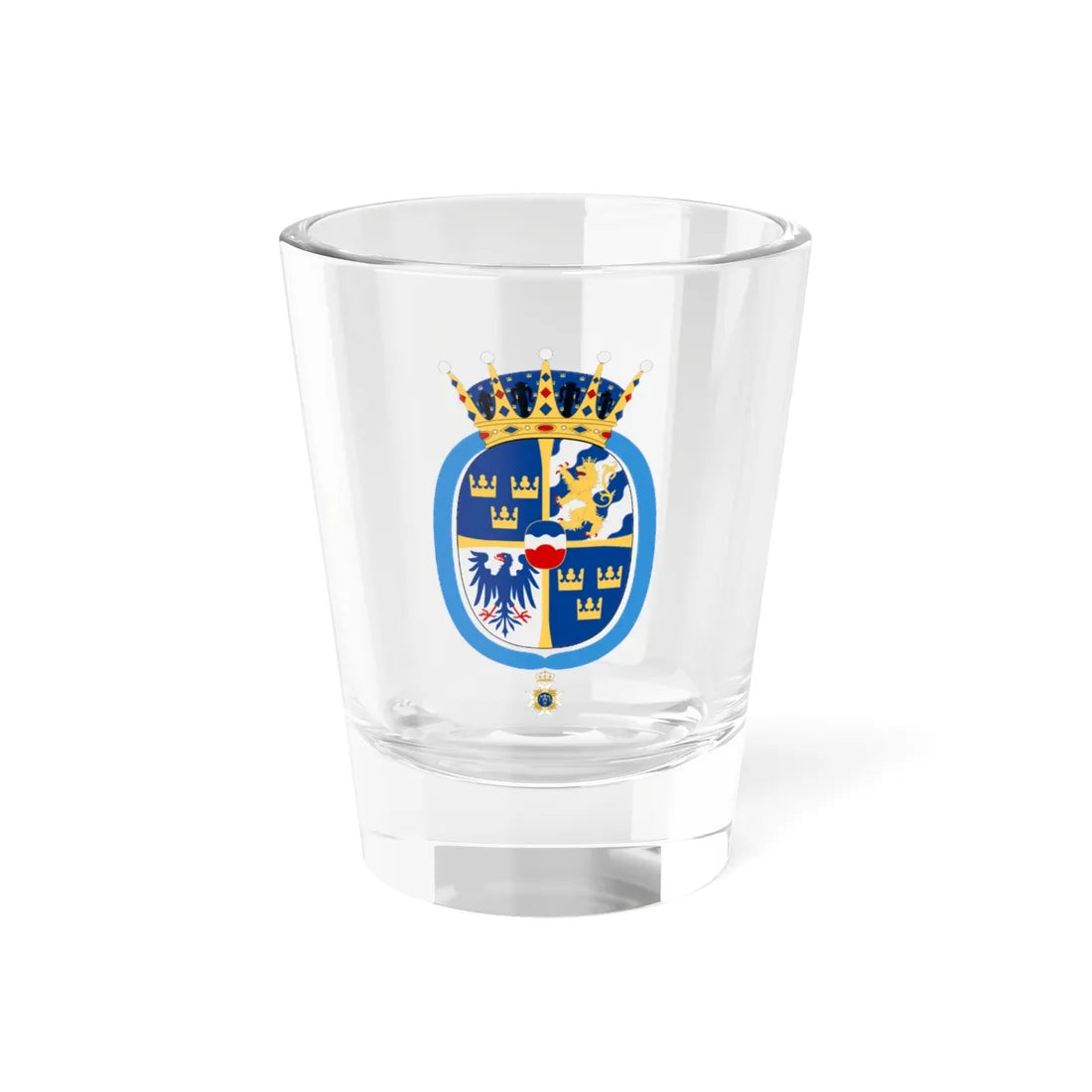 Prinsessan Sofia vapen med Serafimerkors (Sweden) (Coat of Arms) Shot Glass 1.5oz 1.5oz - Go Mug Yourself