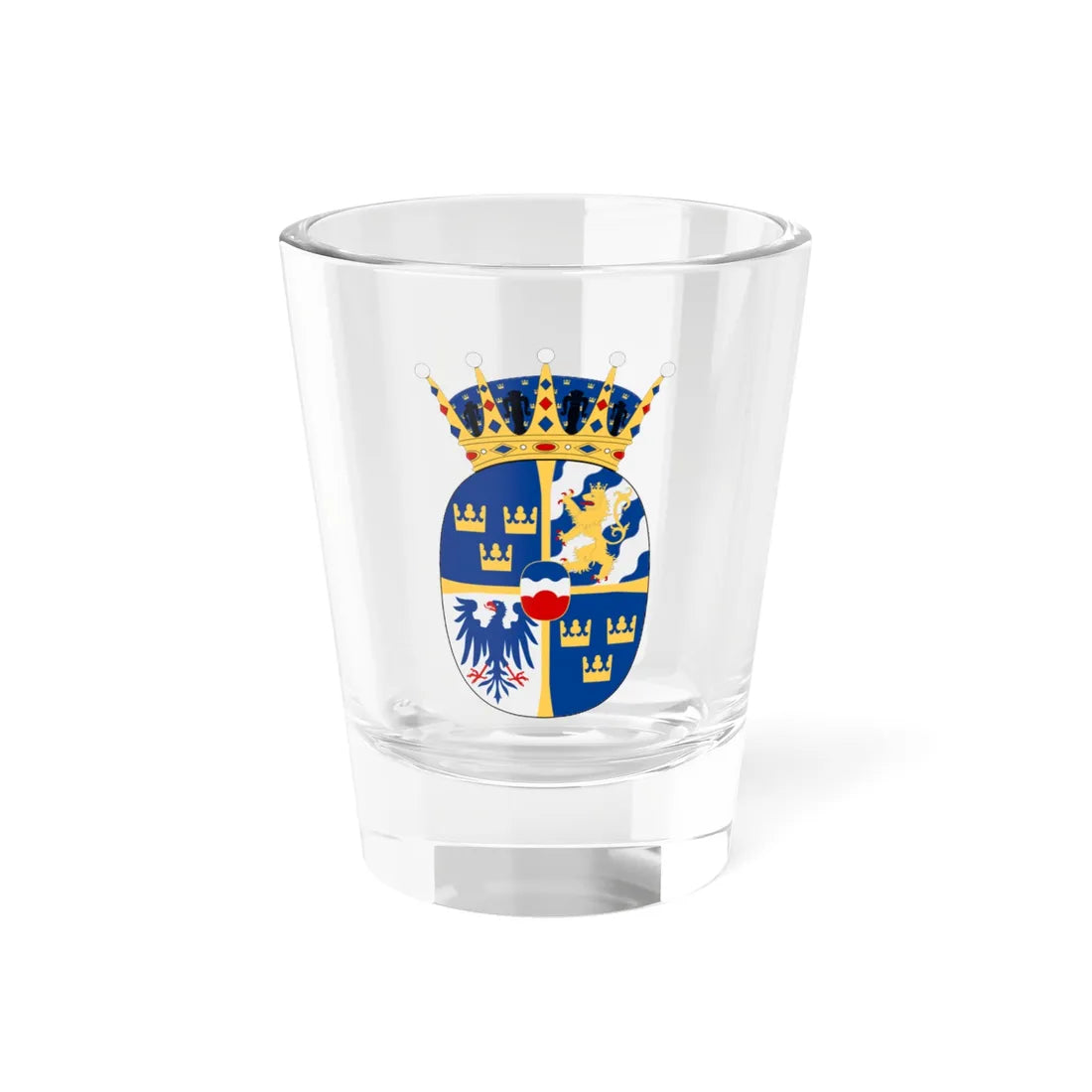 Prinsessan Sofia vapen (Sweden) (Coat of Arms) Shot Glass 1.5oz 1.5oz - Go Mug Yourself