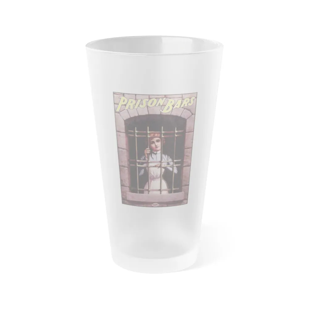 PRISON BARS 1901 Movie Poster - Frosted Pint Glass 16oz-Go Mug Yourself