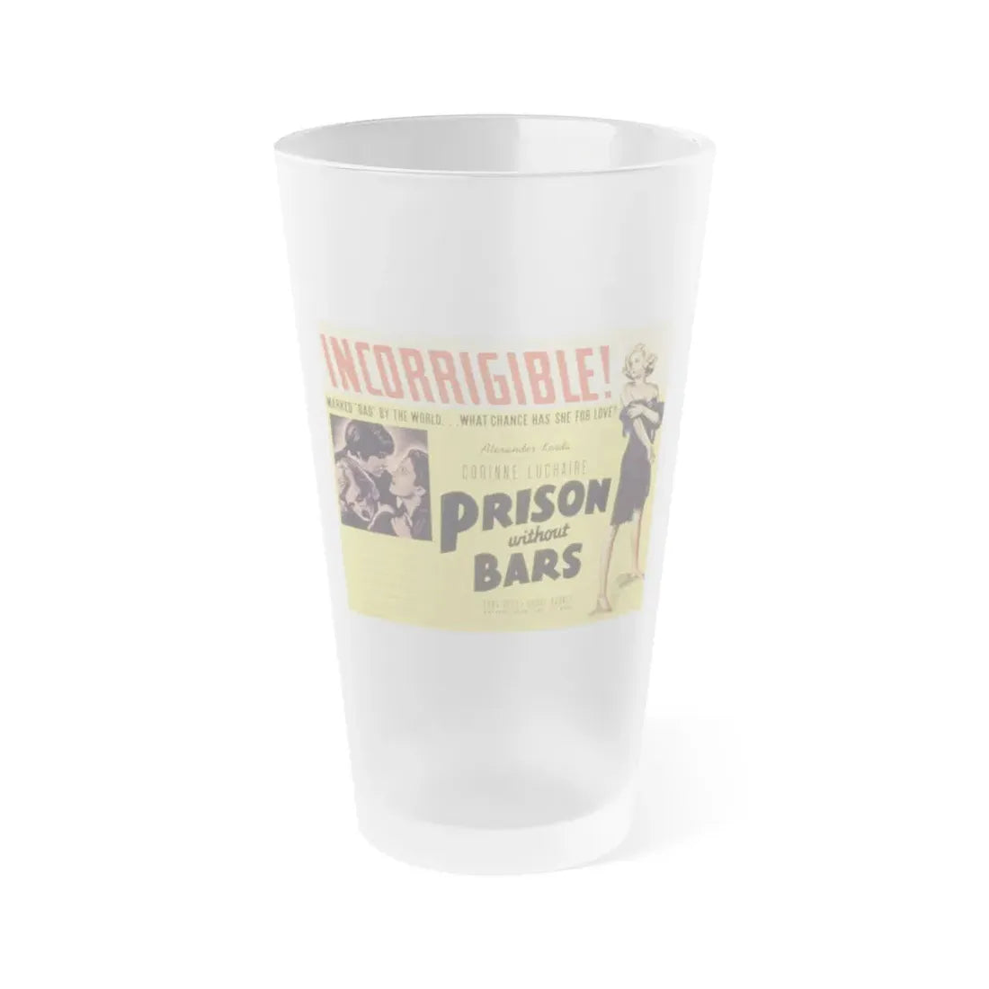 PRISON WITHOUT BARS 1938 Movie Poster - Frosted Pint Glass 16oz Default Title - Go Mug Yourself