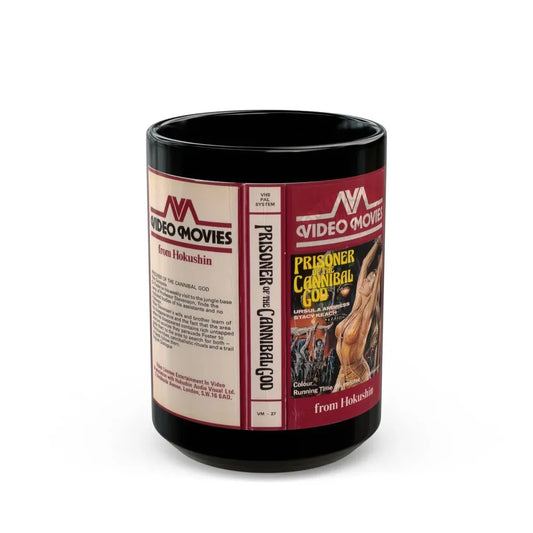 PRISONER OF THE CANNIBAL GOD (VHS COVER) - Black Coffee Mug 15oz - Go Mug Yourself