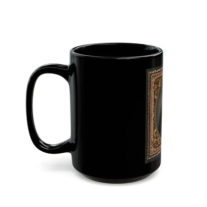Private Abram M. Carhart Of Company C, 177th New York Infantry Regiment With Kepi (U.S. Civil War) Black Coffee Mug - Go Mug Yourself