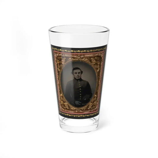 Private Abram M. Carhart Of Company C, 177th New York Infantry Regiment With Kepi (U.S. Civil War) Pint Glass 16oz 16oz - Go Mug Yourself