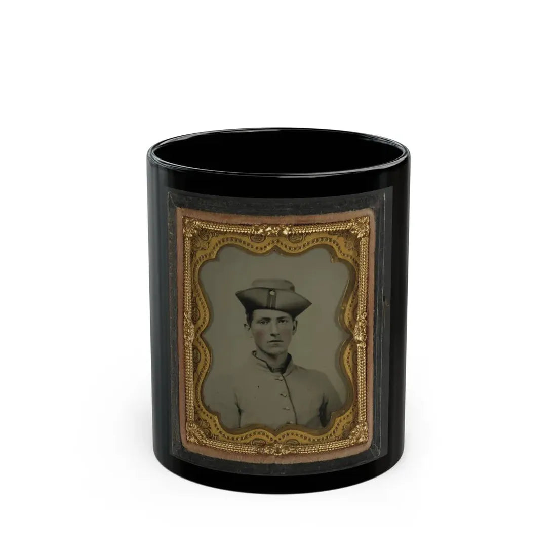 Private Albert B. Martin Of Co. 3, Washington Louisiana Light Artillery Battery (U.S. Civil War) Black Coffee Mug 11oz - Go Mug Yourself