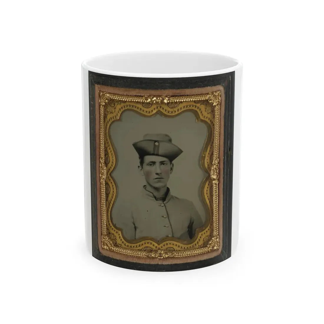 Private Albert B. Martin Of Co. 3, Washington Louisiana Light Artillery Battery (U.S. Civil War) White Coffee Mug 11oz - Go Mug Yourself
