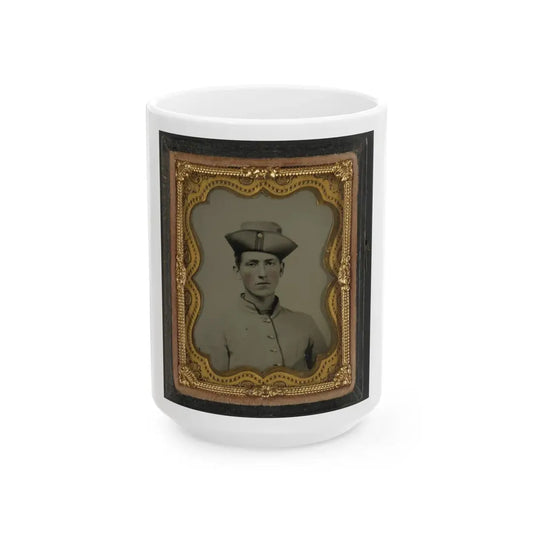 Private Albert B. Martin Of Co. 3, Washington Louisiana Light Artillery Battery (U.S. Civil War) White Coffee Mug 15oz - Go Mug Yourself