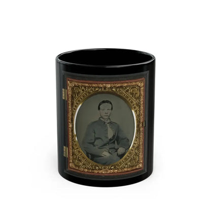 Private Alexander T. Harris Of Richmond  Parker  Virginia Light Artillery Battery In Richmond Depot Jacket (U.S. Civil War) Black Coffee Mug 11oz - Go Mug Yourself