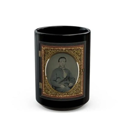 Private Alexander T. Harris Of Richmond  Parker  Virginia Light Artillery Battery In Richmond Depot Jacket (U.S. Civil War) Black Coffee Mug 15oz - Go Mug Yourself