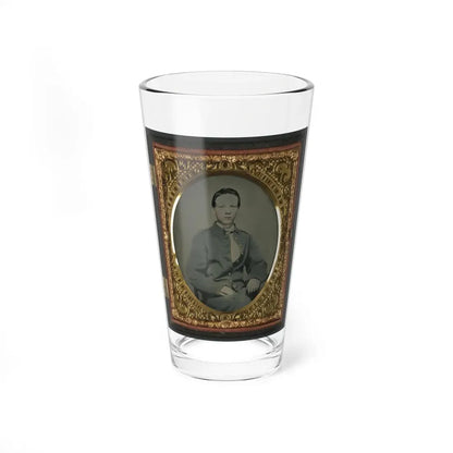 Private Alexander T. Harris Of Richmond  Parker  Virginia Light Artillery Battery In Richmond Depot Jacket (U.S. Civil War) Pint Glass 16oz 16oz - Go Mug Yourself