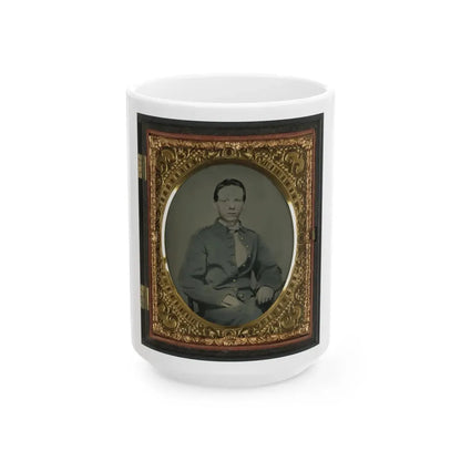 Private Alexander T. Harris Of Richmond  Parker  Virginia Light Artillery Battery In Richmond Depot Jacket (U.S. Civil War) White Coffee Mug 11oz - Go Mug Yourself