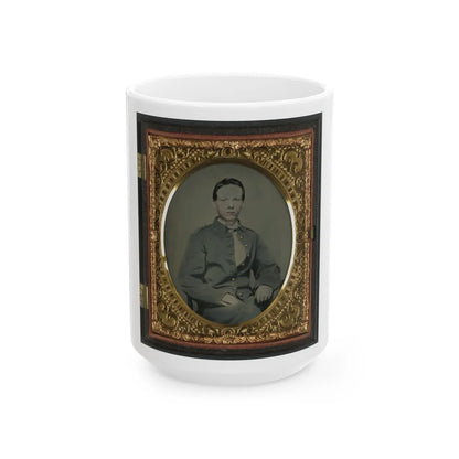 Private Alexander T. Harris Of Richmond Parker Virginia Light Artillery Battery In Richmond Depot Jacket (U.S. Civil War) White Coffee Mug-11oz-Go Mug Yourself