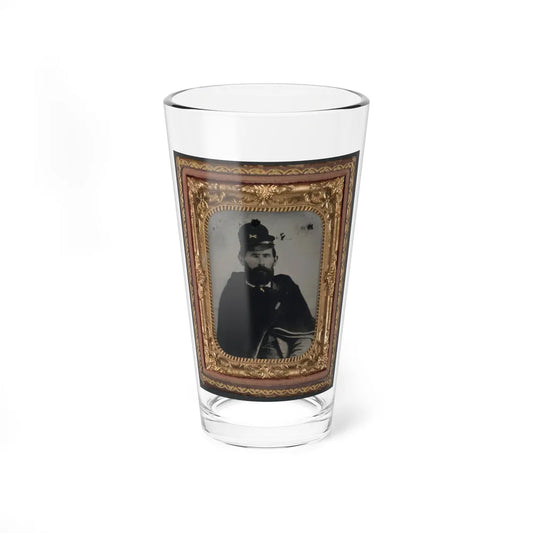 Private Archibald D. Council Of Co. K, 18th North Carolina Infantry Regiment, In Uniform And Wrapped With Hospital Blanket (U.S. Civil War) Pint Glass 16oz-16oz-Go Mug Yourself