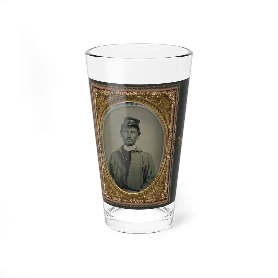 Private Archibald Magill Smith Of Co. F, 1st Virginia Cavalry Regiment, And Co. D, 6th Virginia Cavalry Regiment, In Uniform (U.S. Civil War) Pint Glass 16oz 16oz - Go Mug Yourself