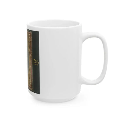 Private Archibald Magill Smith Of Co. F, 1st Virginia Cavalry Regiment, And Co. D, 6th Virginia Cavalry Regiment, In Uniform (U.S. Civil War) White Coffee Mug - Go Mug Yourself