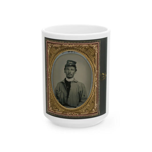 Private Archibald Magill Smith Of Co. F, 1st Virginia Cavalry Regiment, And Co. D, 6th Virginia Cavalry Regiment, In Uniform (U.S. Civil War) White Coffee Mug-15oz-Go Mug Yourself