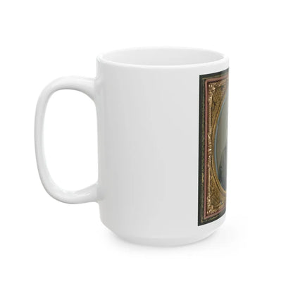 Private Archibald Magill Smith Of Co. F, 1st Virginia Cavalry Regiment, And Co. D, 6th Virginia Cavalry Regiment, In Uniform (U.S. Civil War) White Coffee Mug-Go Mug Yourself