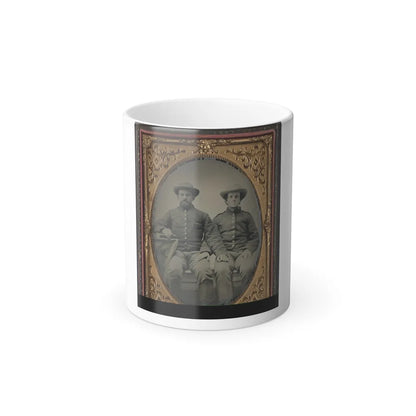 Private Charles Chapman of Company a, 10Th Virginia Cavalry Regiment, Left, and Unidentified Soldier (U.S. Civil War) Color Changing Coffee Mug 11oz-11oz-Go Mug Yourself
