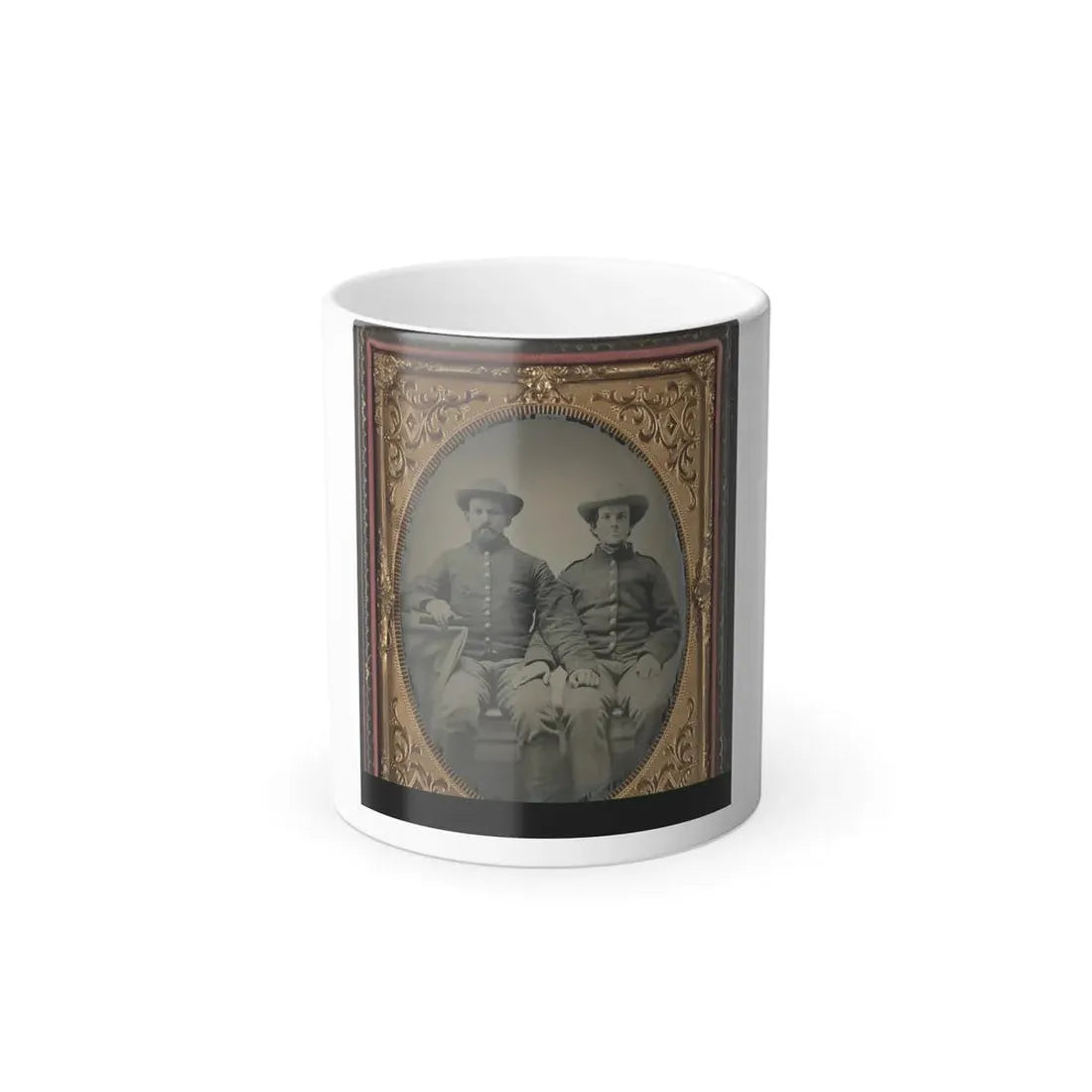 Private Charles Chapman of Company a, 10Th Virginia Cavalry Regiment, Left, and Unidentified Soldier (U.S. Civil War) Color Changing Coffee Mug 11oz Default Title 11oz - Go Mug Yourself