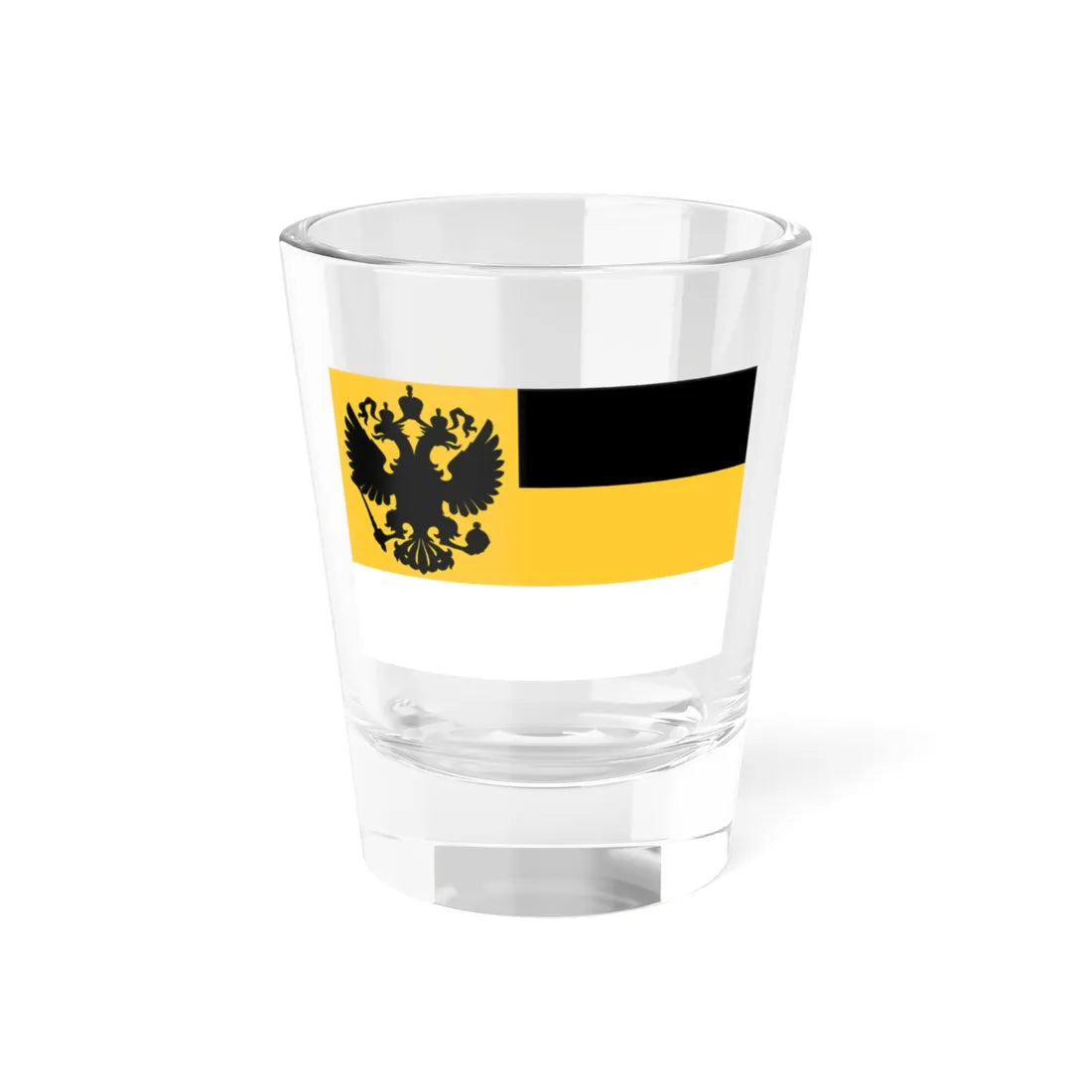 Private Flag of the Russian Empire 1858-1896 (Russia) Shot Glass 1.5oz 1.5oz - Go Mug Yourself