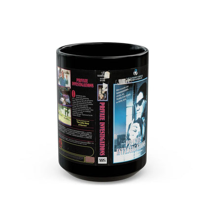 PRIVATE INVESTIGATIONS (VHS COVER) - Black Coffee Mug-15oz-Go Mug Yourself