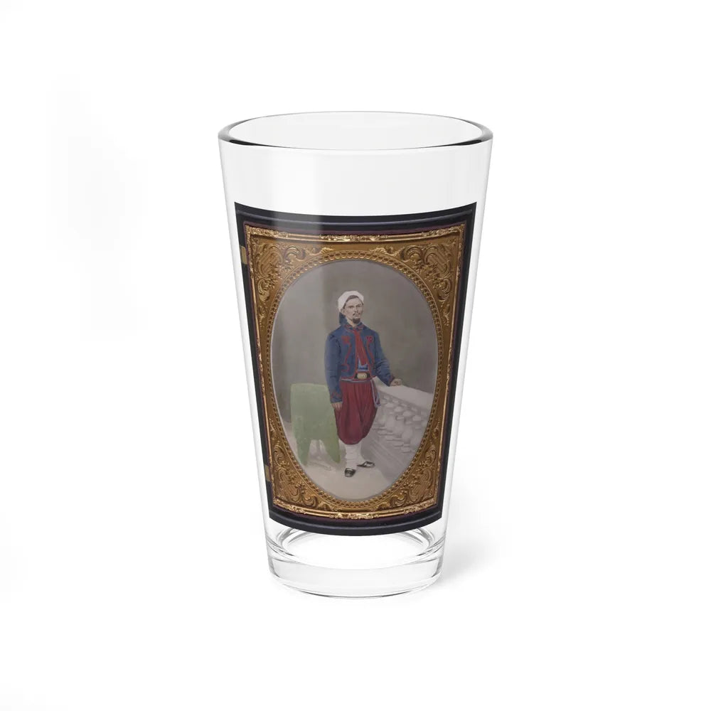 Private Louis A. Matos Of Co. C, 5th New York Infantry Regiment In Union Zouave Uniform (U.S. Civil War) Pint Glass 16oz-16oz-Go Mug Yourself