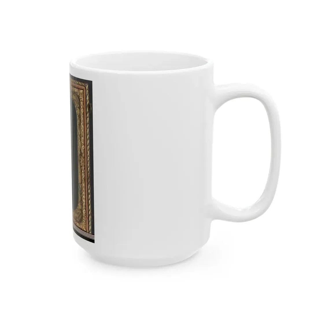 Private Lucien Love Of Co. D, 43rd Virginia Cavalry Battalion, In Uniform With Sword (U.S. Civil War) White Coffee Mug - Go Mug Yourself