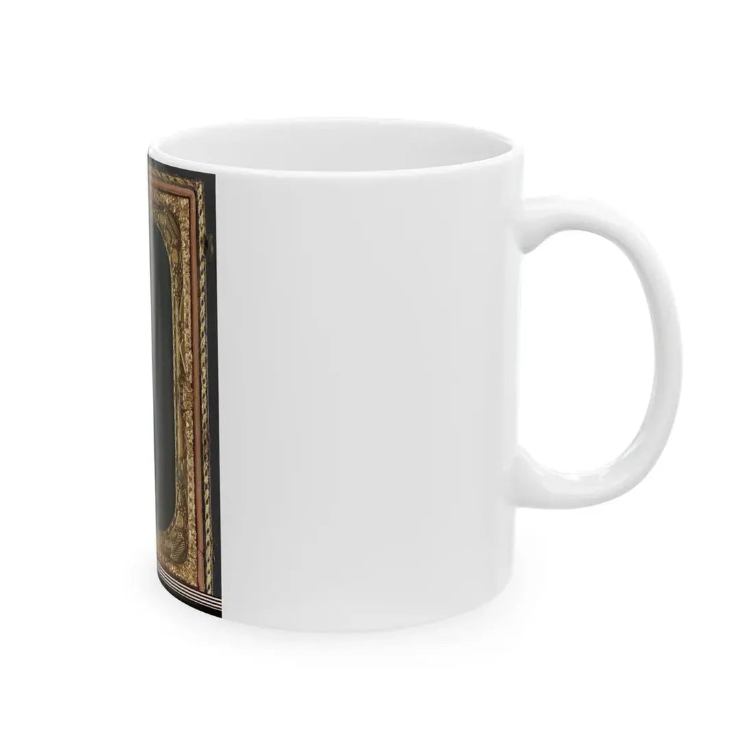 Private Lucien Love Of Co. D, 43rd Virginia Cavalry Battalion, In Uniform With Sword (U.S. Civil War) White Coffee Mug - Go Mug Yourself