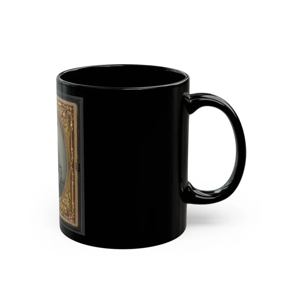 Private Peter H. Bird Of Co. D, 2nd Virginia Cavalry Regiment, In Uniform (U.S. Civil War) Black Coffee Mug - Go Mug Yourself