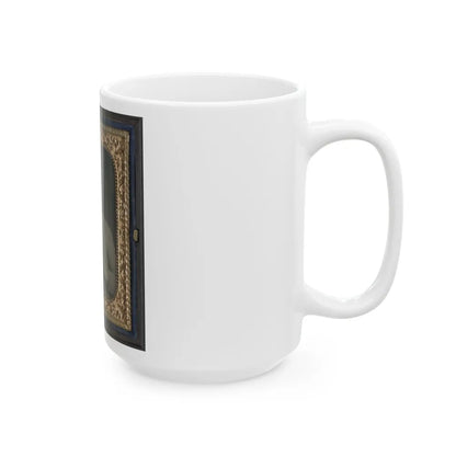 Private Peter Jones Of 12th Virginia Infantry Regiment, With Pistol (U.S. Civil War) White Coffee Mug-Go Mug Yourself