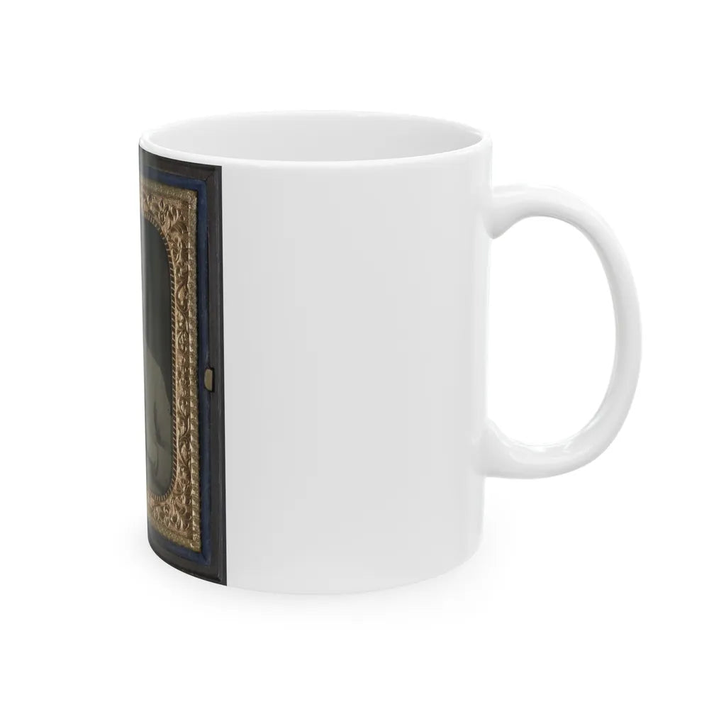 Private Peter Jones Of 12th Virginia Infantry Regiment, With Pistol (U.S. Civil War) White Coffee Mug-Go Mug Yourself