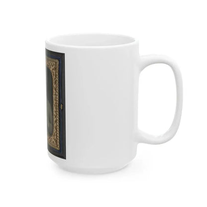 Private Peter Jones Of 12th Virginia Infantry Regiment, With Pistol (U.S. Civil War) White Coffee Mug - Go Mug Yourself