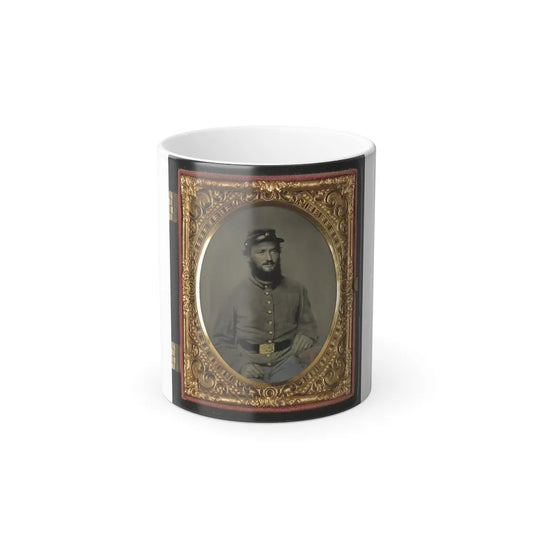 Private Raymond Gause or Gouse of Co. B, 22Nd Pennsylvania Cavalry Regiment, in Uniform (U.S. Civil War) Color Changing Coffee Mug 11oz-11oz-Go Mug Yourself