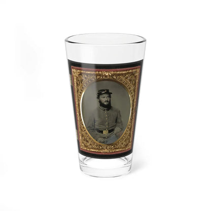 Private Raymond Gause Or Gouse Of Co. B, 22nd Pennsylvania Cavalry Regiment, In Uniform (U.S. Civil War) Pint Glass 16oz-16oz-Go Mug Yourself