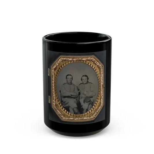 Private Reggie T. Wingfield And Private Hamden T. Flay In Confederate Uniforms (U.S. Civil War) Black Coffee Mug-15oz-Go Mug Yourself