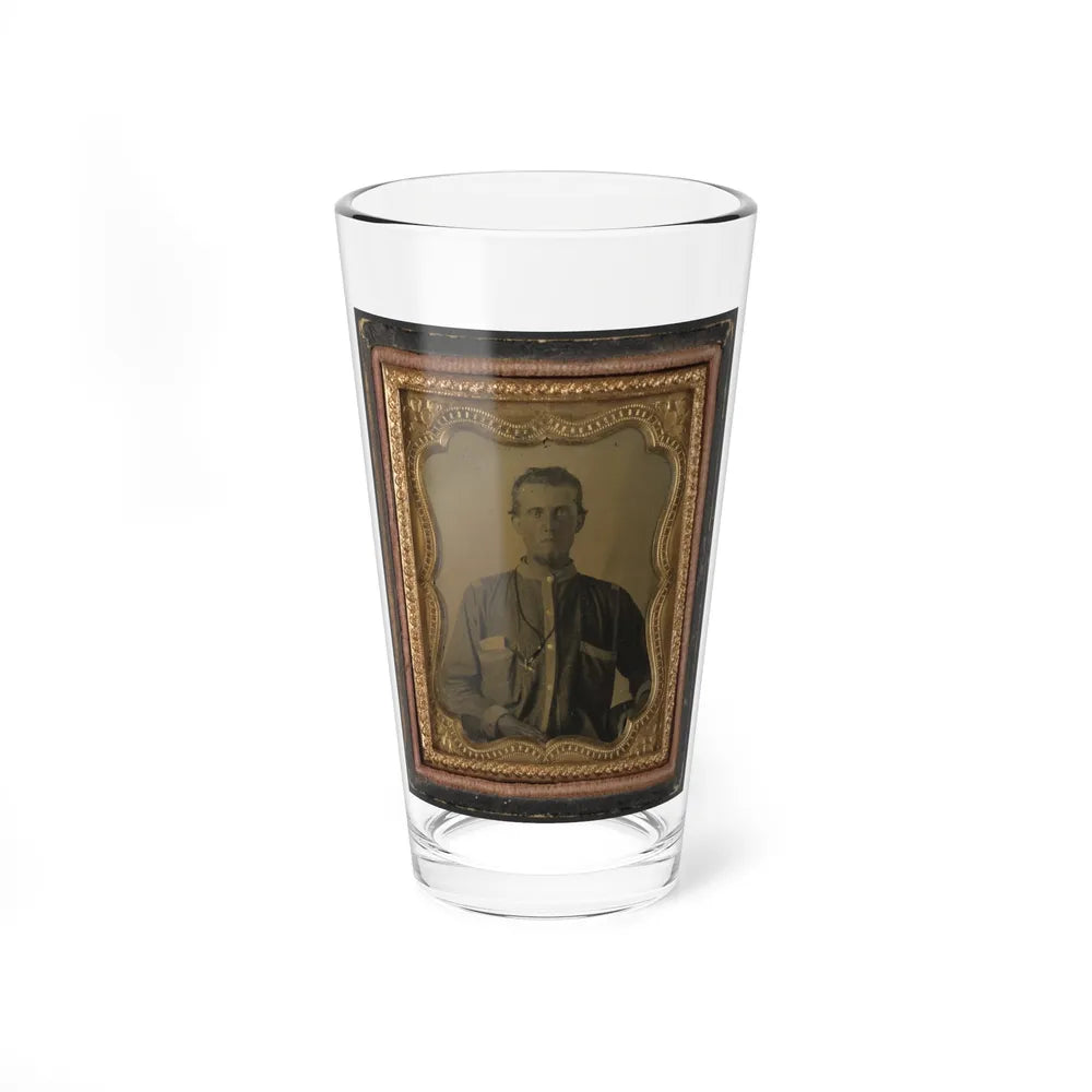 Private Reuben Goodson Of Co. G, 52nd North Carolina Infantry Regiment In Uniform (1) (U.S. Civil War) Pint Glass 16oz-16oz-Go Mug Yourself