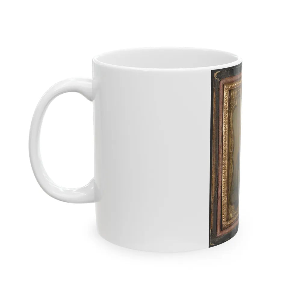 Private Reuben Goodson Of Co. G, 52nd North Carolina Infantry Regiment In Uniform (1) (U.S. Civil War) White Coffee Mug-Go Mug Yourself