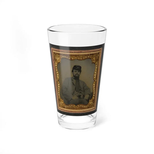 Private Richard F. Bernard Of Co. A, 13th Virginia Infantry Regiment, In Uniform (U.S. Civil War) Pint Glass 16oz 16oz - Go Mug Yourself